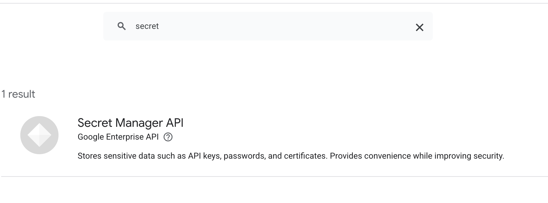 Enable Secret Manager API